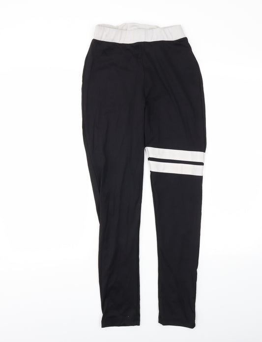 Boohoo Womens Black   Pedal Pusher Leggings Size 8 L26 in