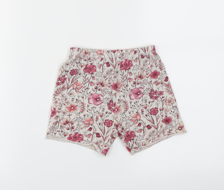George Girls White Floral Capri Pyjama Pants Size 3-4 Years