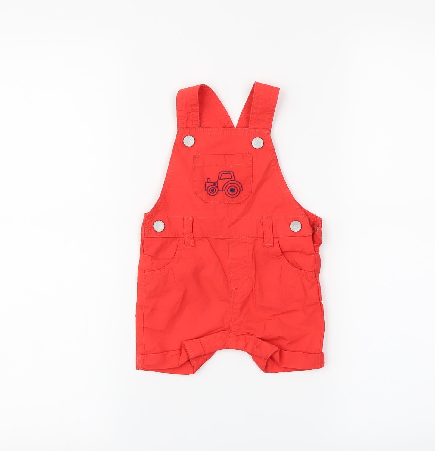 bluezoo Boys Red   Dungaree One-Piece Size 3-6 Months