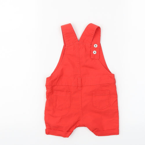 bluezoo Boys Red   Dungaree One-Piece Size 3-6 Months