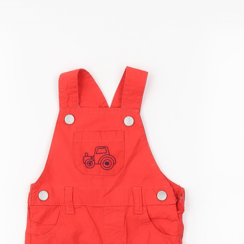 bluezoo Boys Red   Dungaree One-Piece Size 3-6 Months