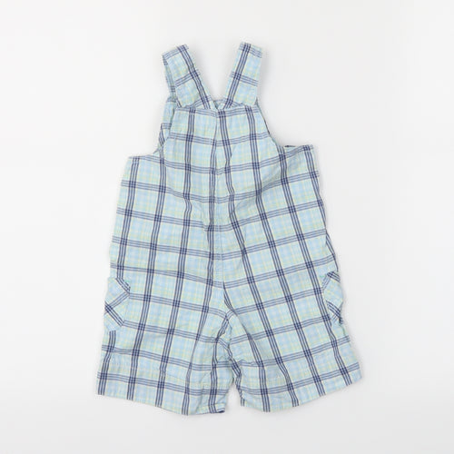 George Boys Blue Plaid  Dungaree One-Piece Size 3-6 Months