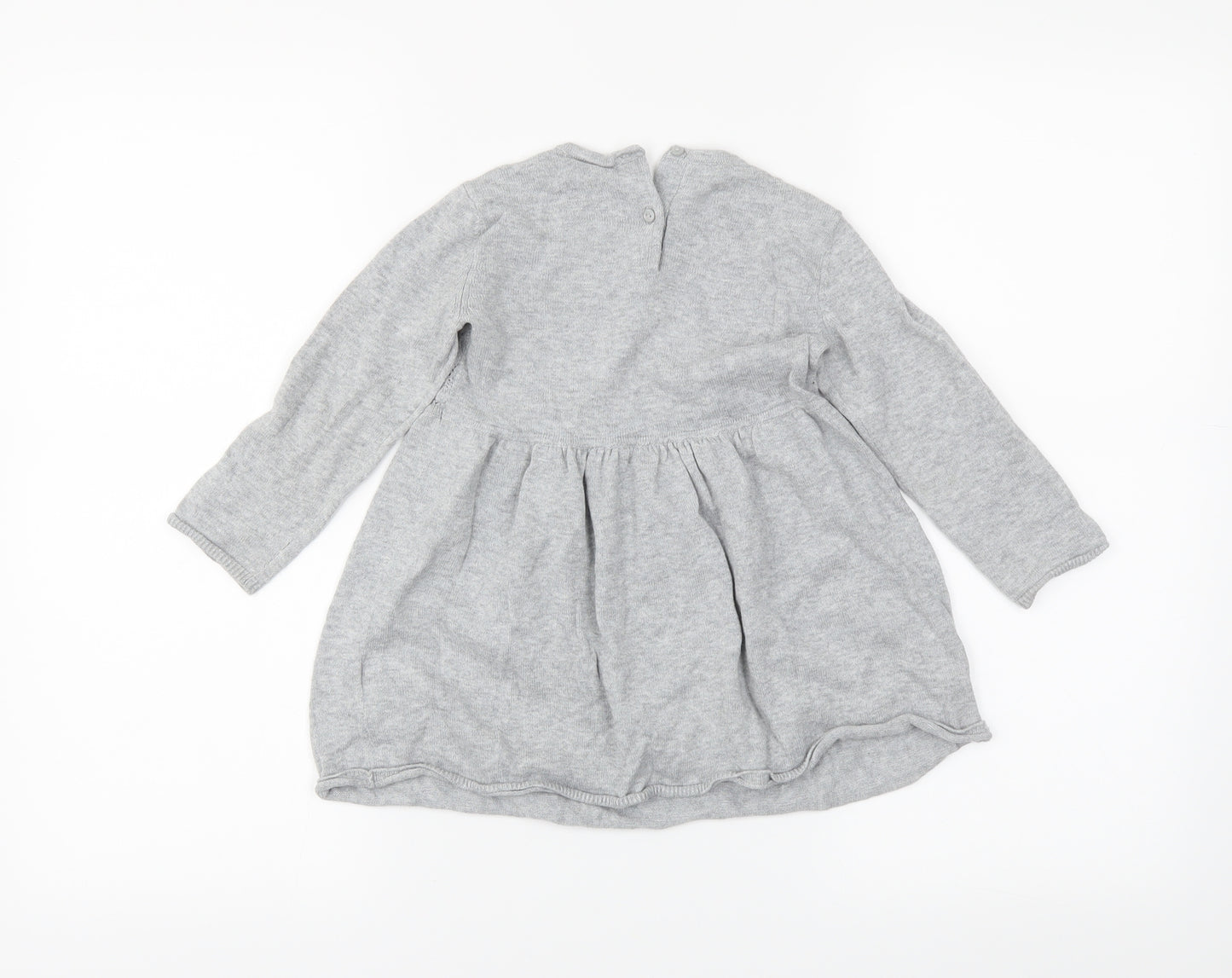 H&M Girls Grey   Jumper Dress  Size 18 Months