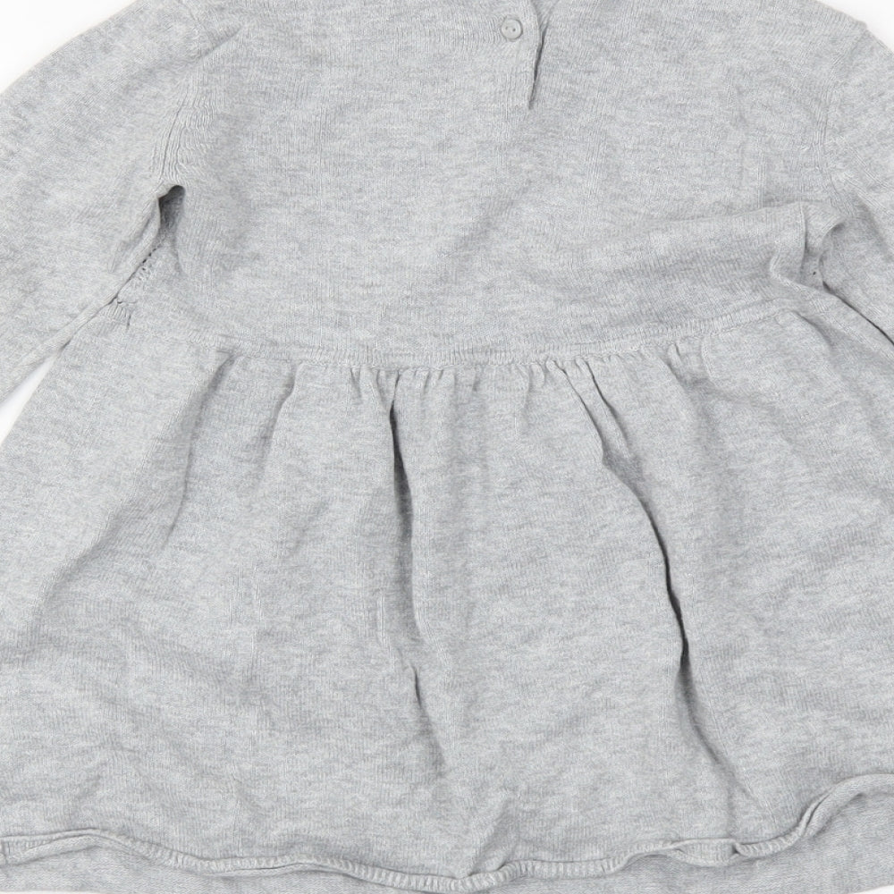H&M Girls Grey   Jumper Dress  Size 18 Months