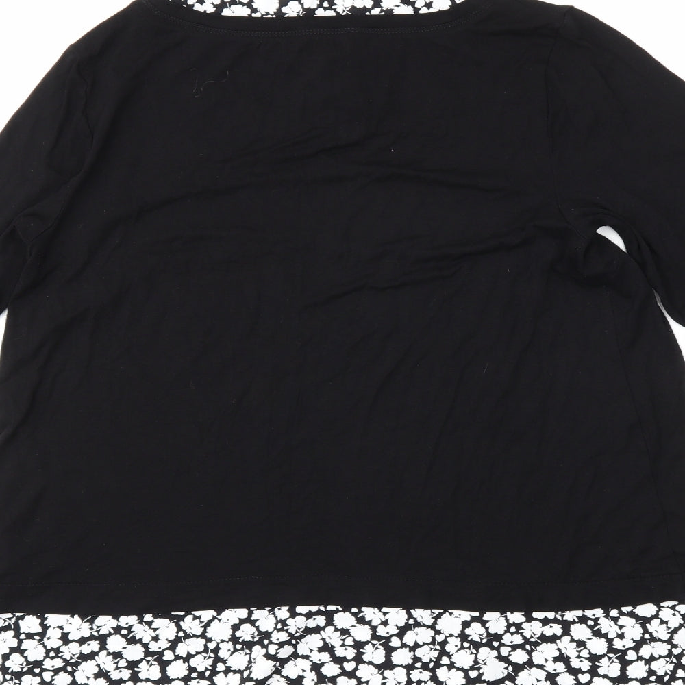 Evans Womens Black   Basic Blouse Size 16