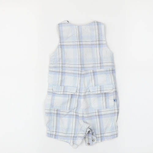 miniclub Boys Blue Plaid  Dungaree One-Piece Size 3-6 Months