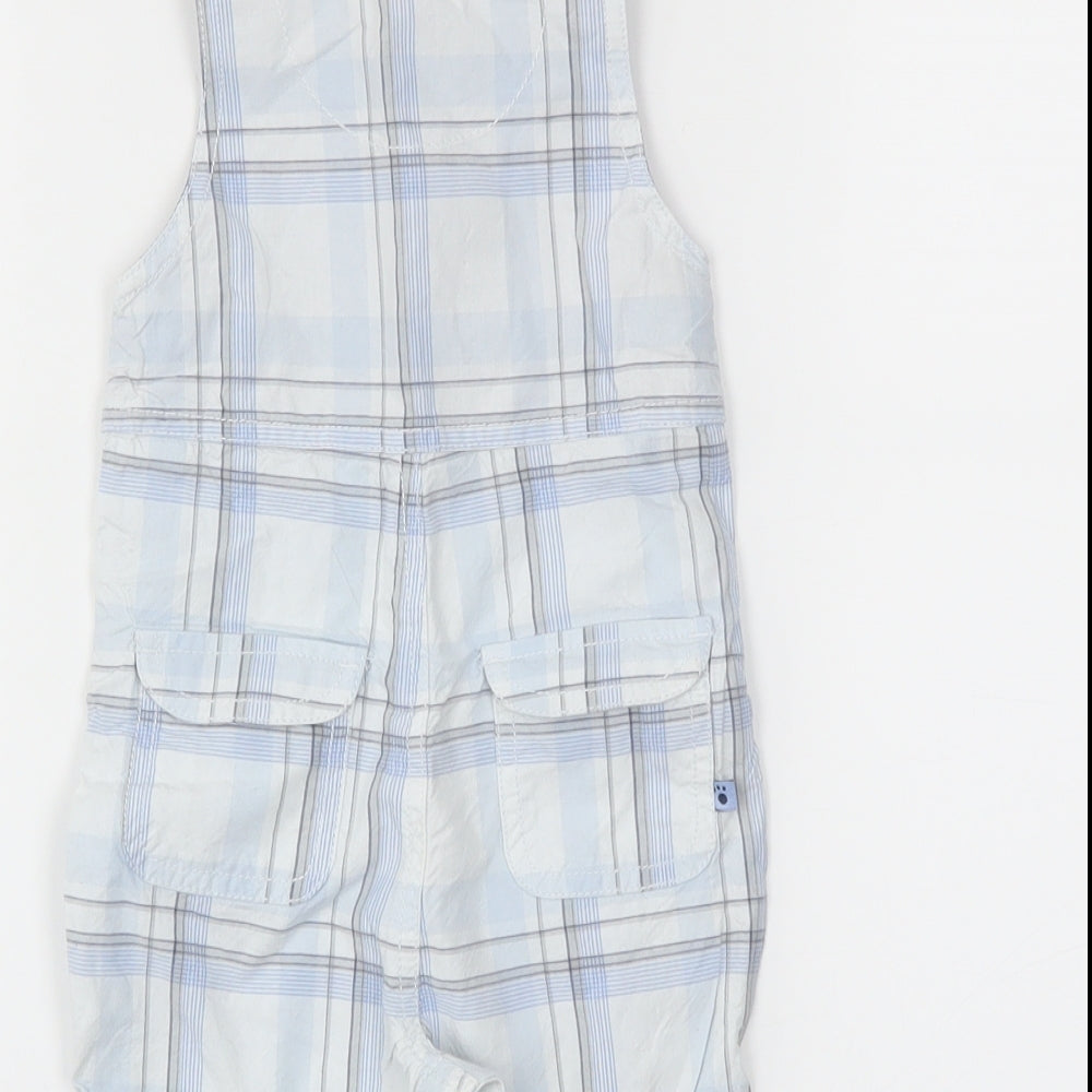 miniclub Boys Blue Plaid  Dungaree One-Piece Size 3-6 Months