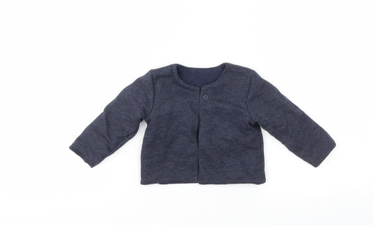 Front view of George Baby Blue Jacket Coatigan, size 6-9, Months