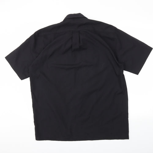 Tom Hagan Mens Black    Button-Up Size L