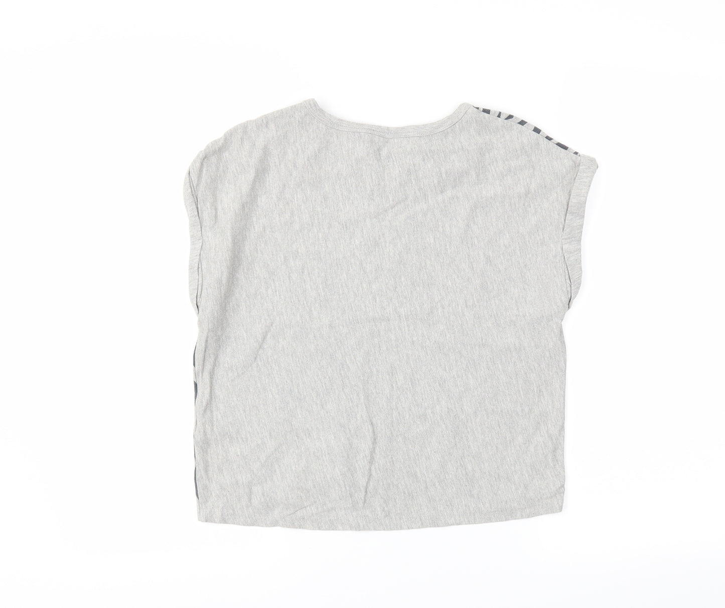 outfit Girls Grey Animal Print  Basic T-Shirt Size 10 Years