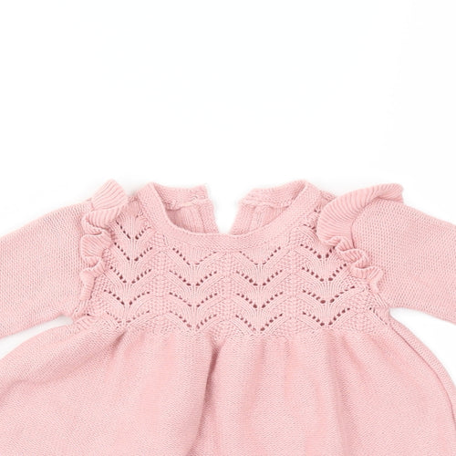 George Girls Pink   Pullover Jumper Size 0-3 Months