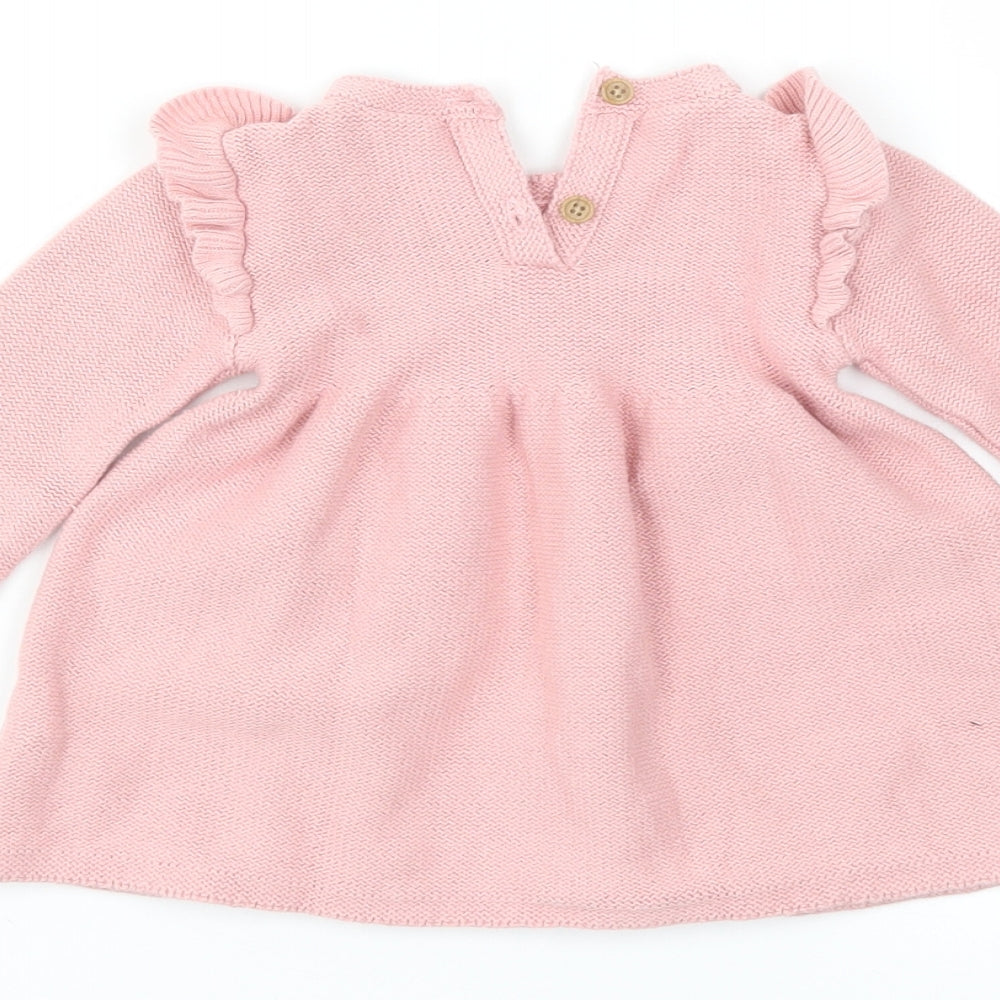 George Girls Pink   Pullover Jumper Size 0-3 Months