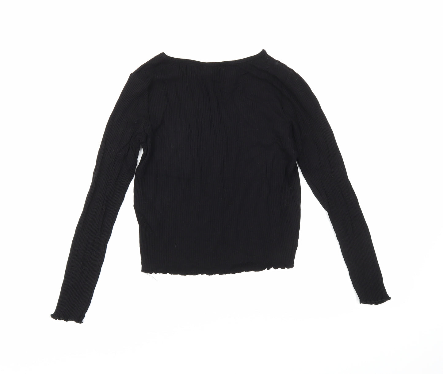 Primark Girls Black   Basic T-Shirt Size 11-12 Years