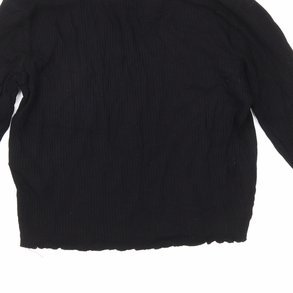 Primark Girls Black   Basic T-Shirt Size 11-12 Years