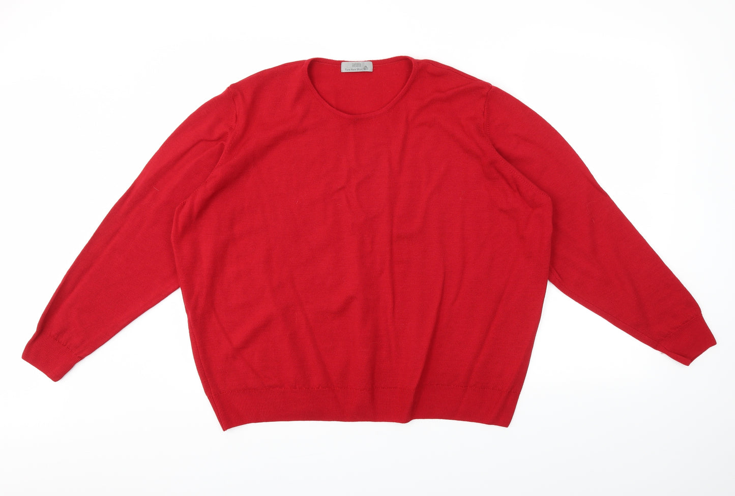 M&S Womens Red   Pullover Jumper Size 22