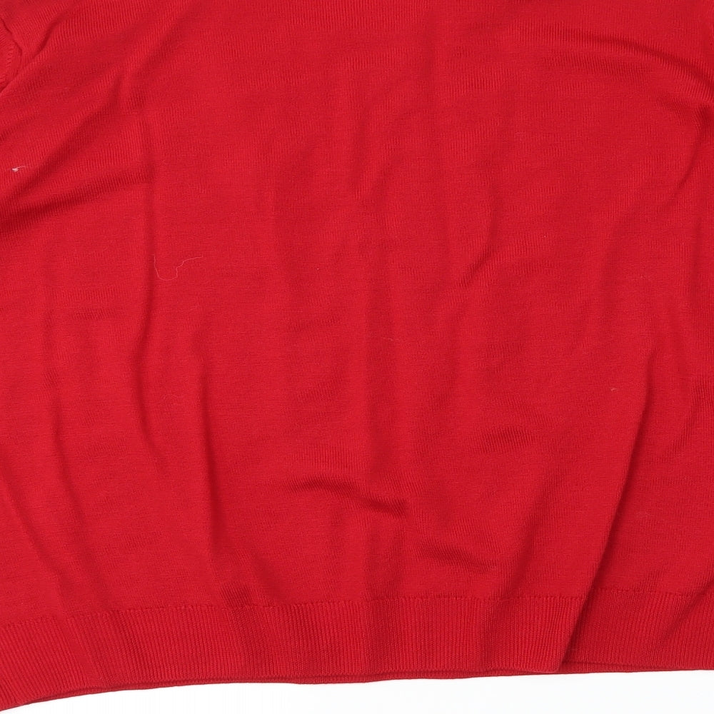 M&S Womens Red   Pullover Jumper Size 22