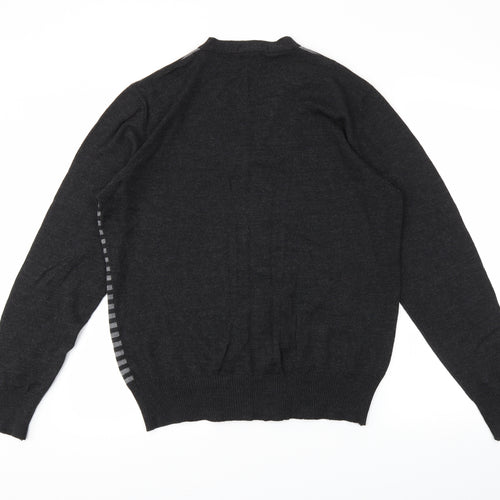 simple truth Womens Black Striped  Cardigan Jumper Size 2XL