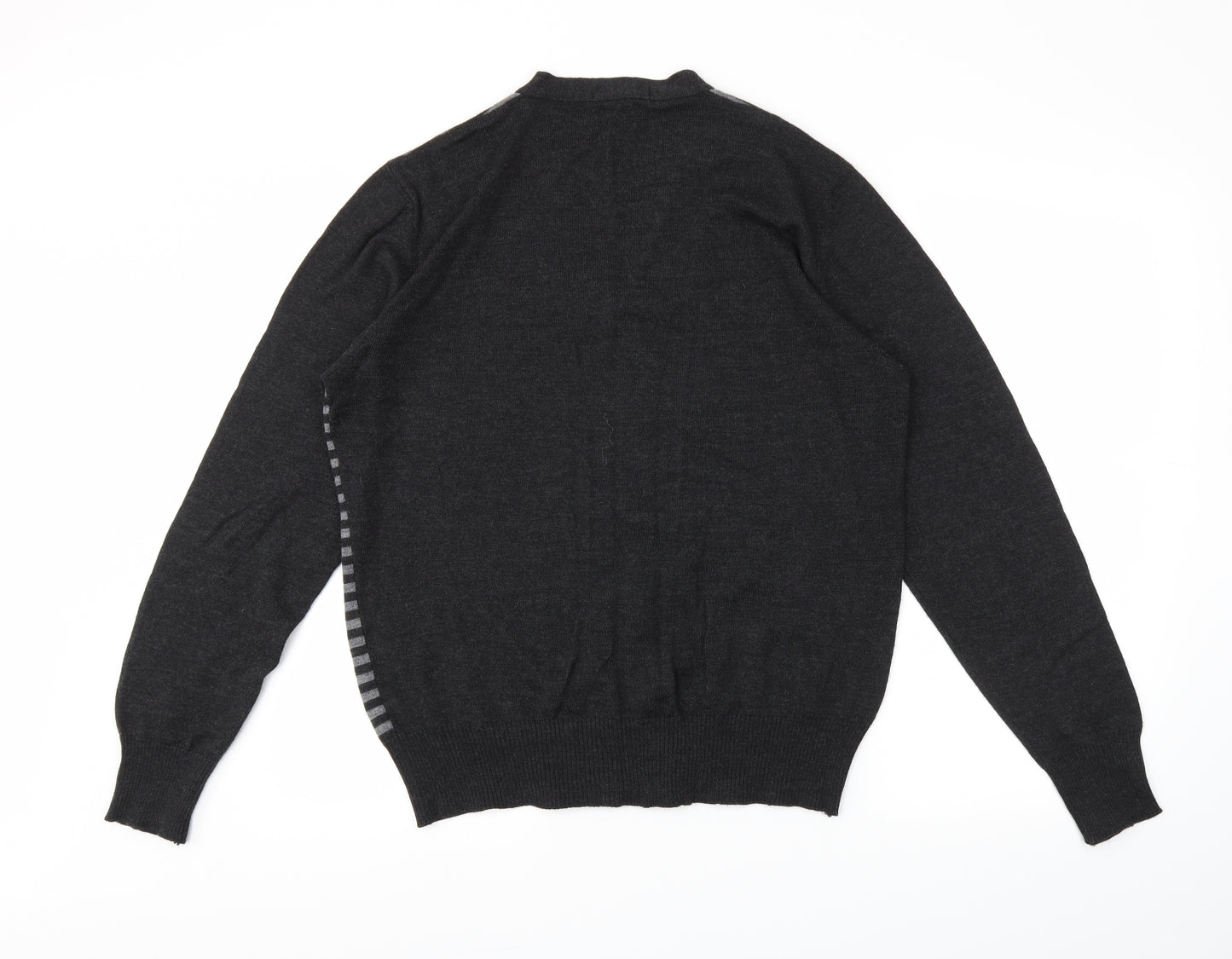 simple truth Womens Black Striped  Cardigan Jumper Size 2XL
