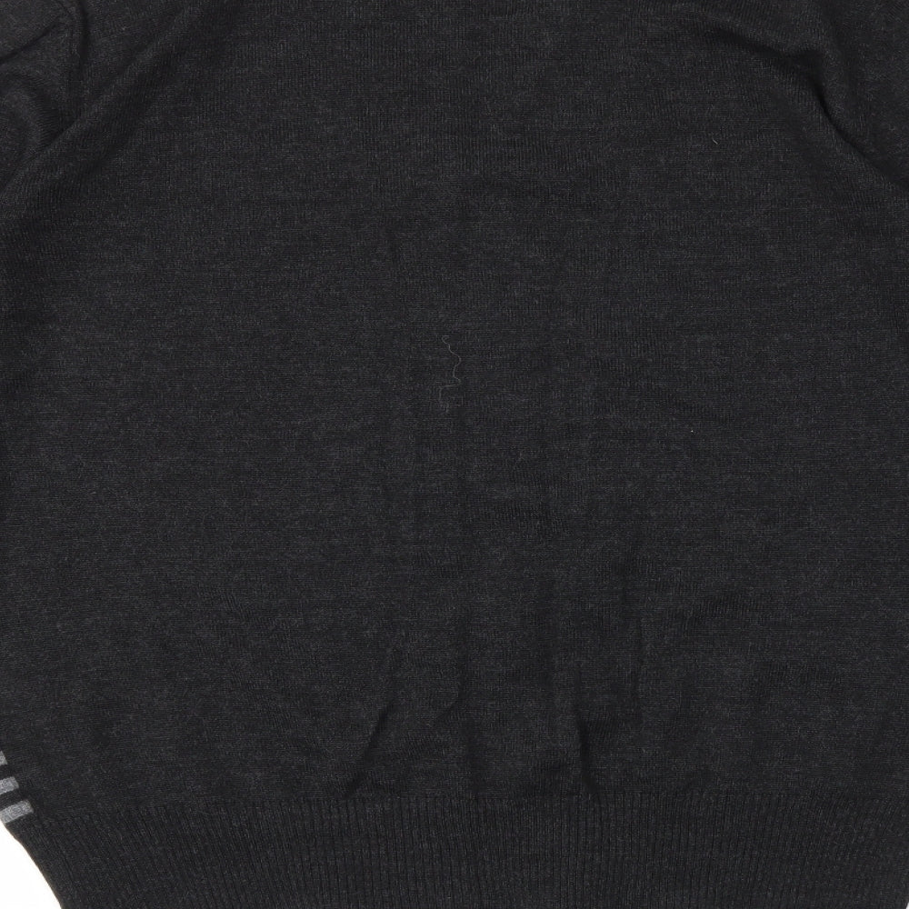 simple truth Womens Black Striped  Cardigan Jumper Size 2XL