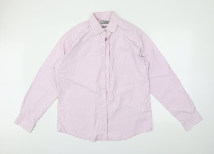 cottontech Mens Pink    Button-Up Size L