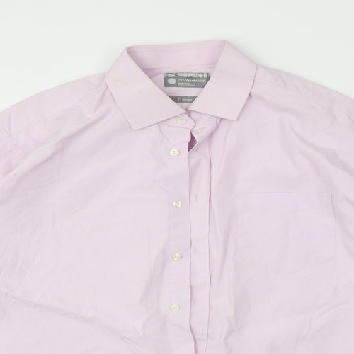 cottontech Mens Pink    Button-Up Size L