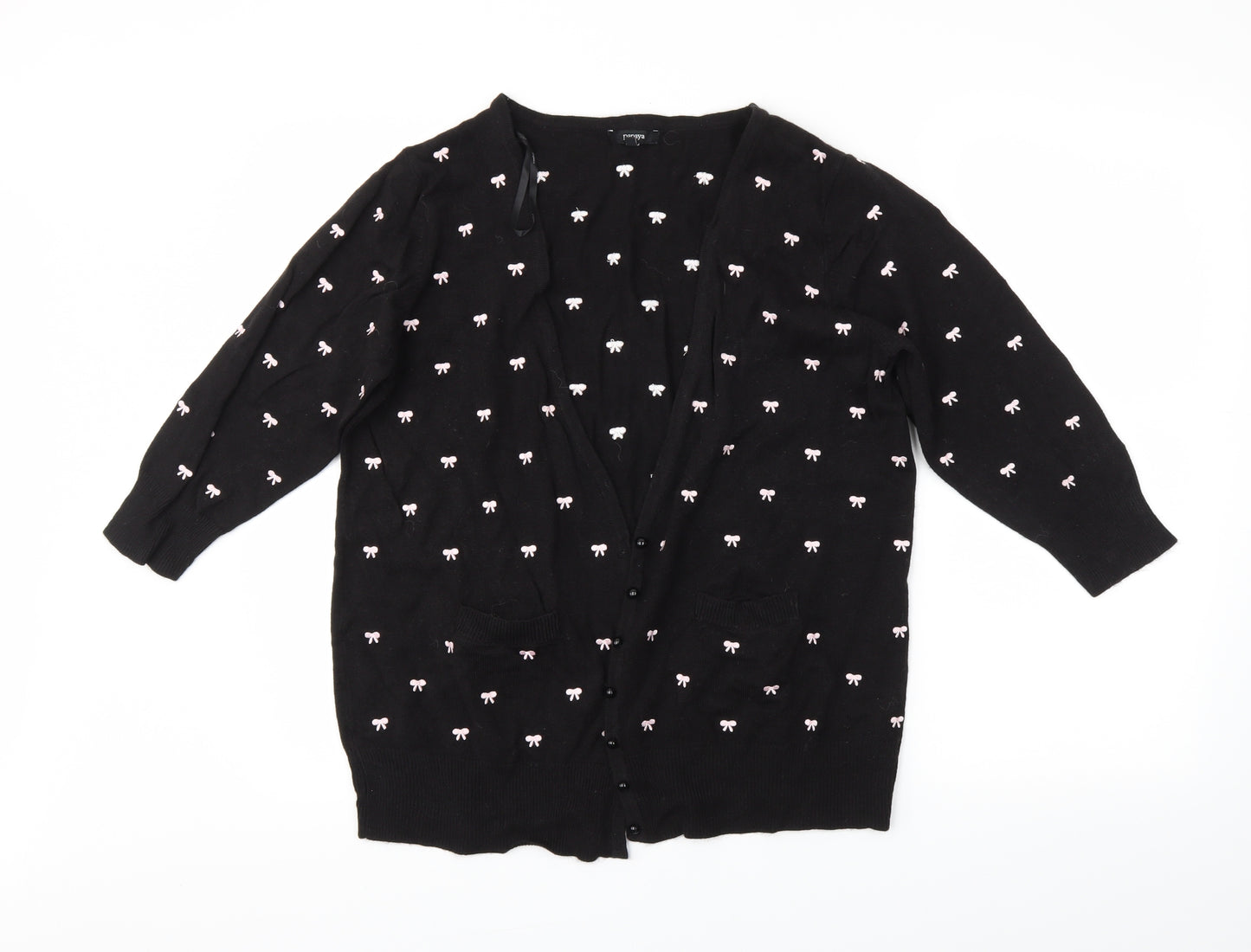 Papaya Womens Black   Cardigan Jumper Size 16