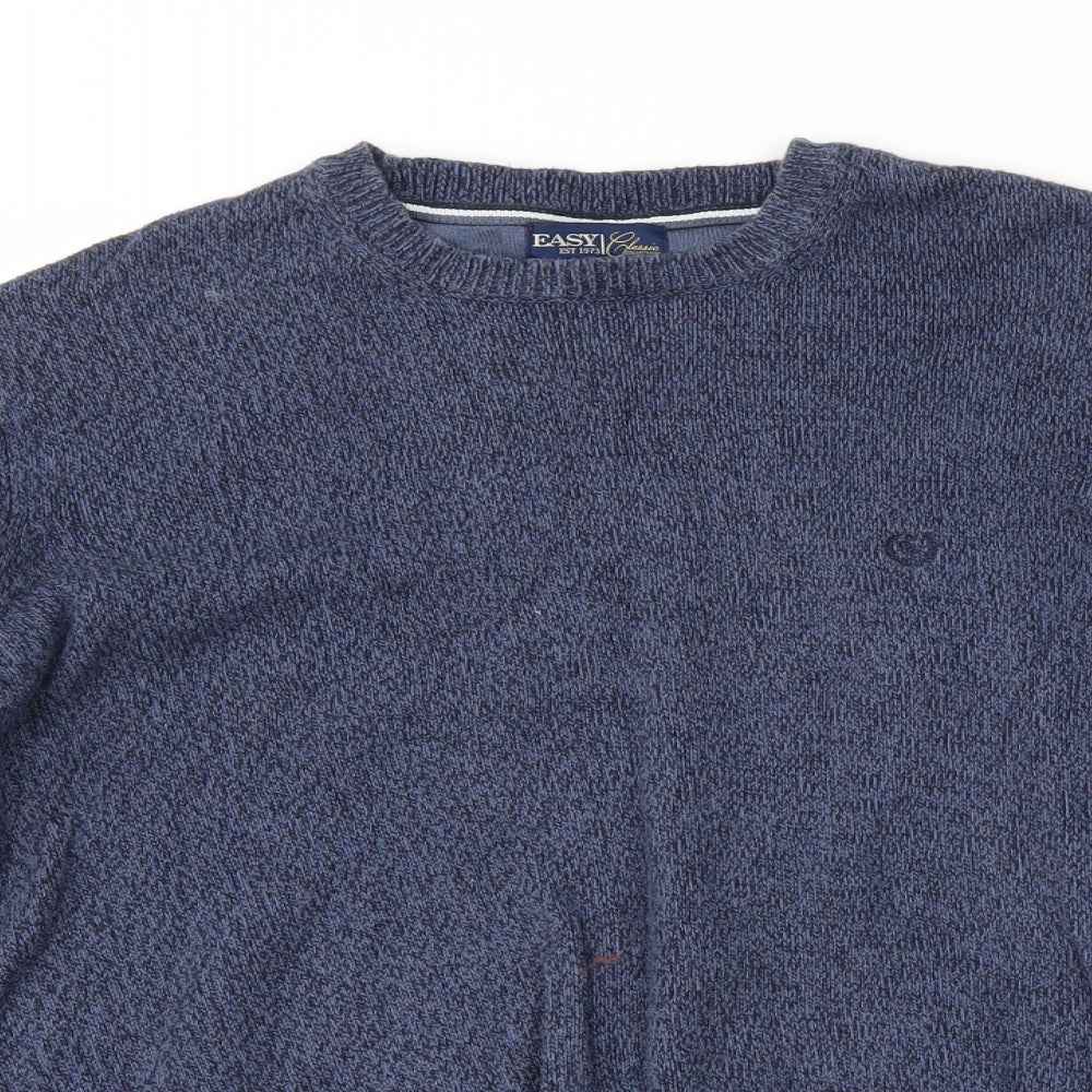 Easy Mens Blue   Pullover Jumper Size M