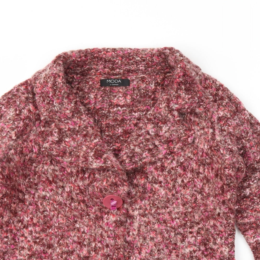 George Womens Red   Cardigan Jumper Size 10
