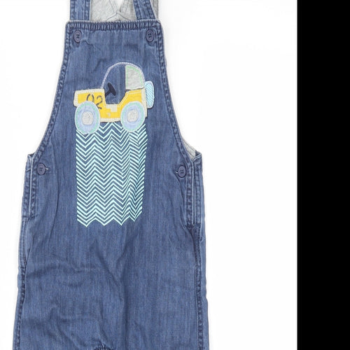 M&S Boys Blue  Denim Dungaree One-Piece Size 18-24 Months