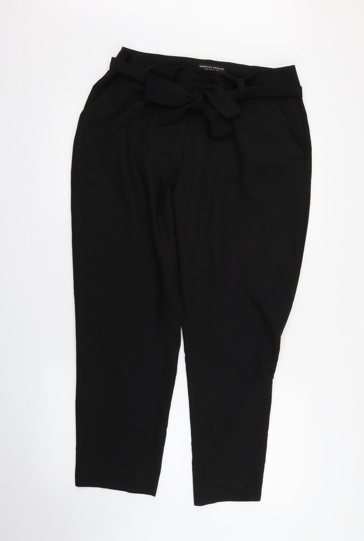 Dorothy Perkins Womens Black Trousers Size 14 L27 in