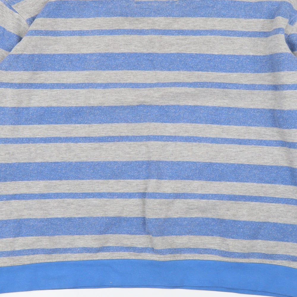 resistance Mens Blue Striped  Pullover Jumper Size L