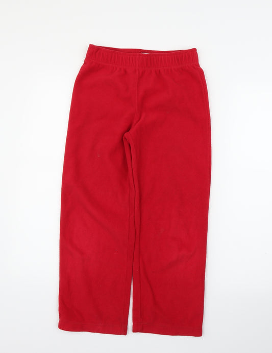 Front view of est.1989 girls’ red plaid capri pyjama pants, size 7-8, years