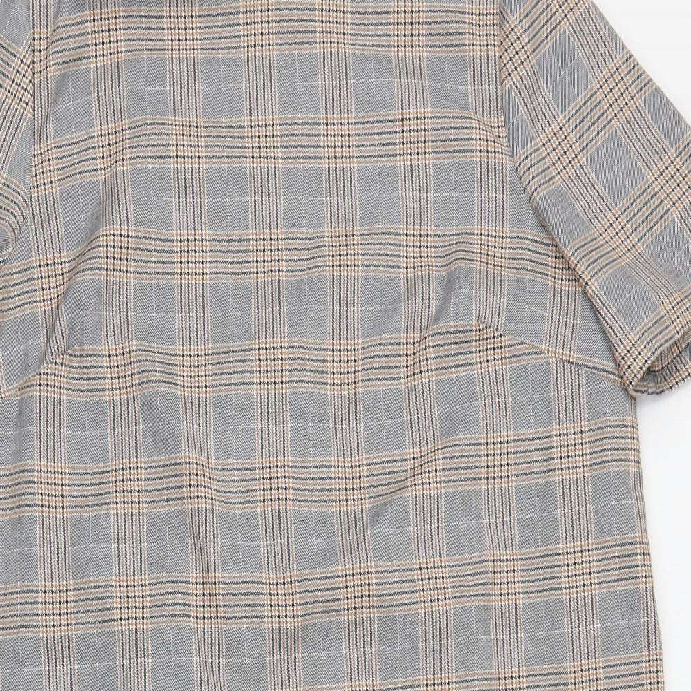 NEXT Womens Yellow Check  T-Shirt Dress  Size 16
