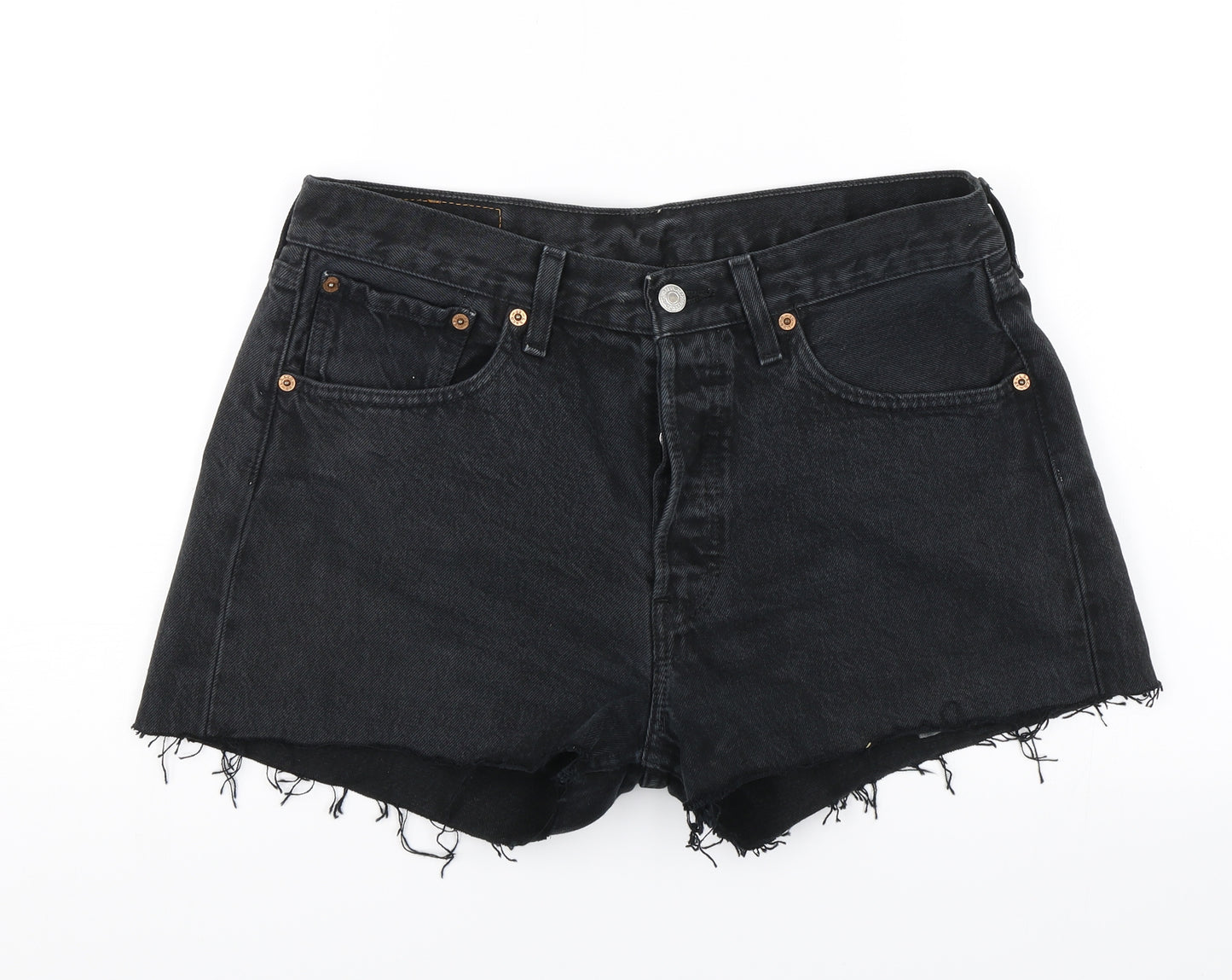 Levi's Womens Black  Denim Cut-Off Shorts Size 32 in