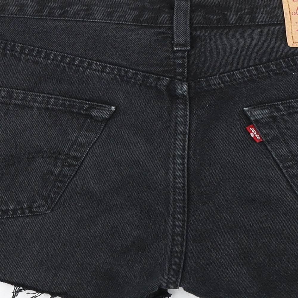 Levi's Womens Black  Denim Cut-Off Shorts Size 32 in