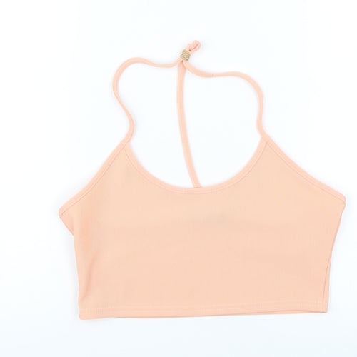 Missguided Womens Orange   Cropped Blouse Size 10