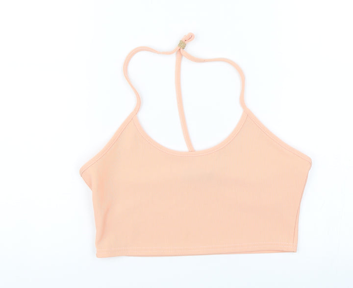 Missguided Womens Orange Cropped Blouse Size 10