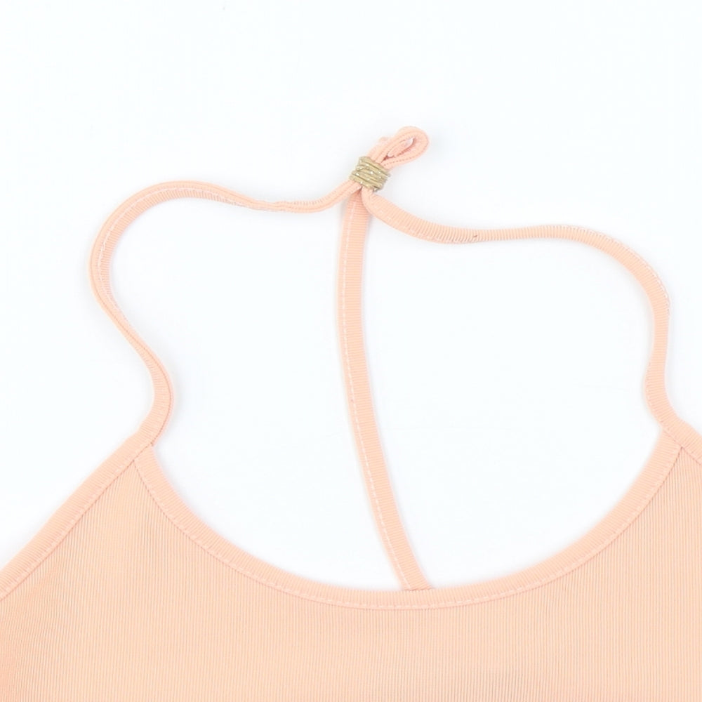 Missguided Womens Orange   Cropped Blouse Size 10