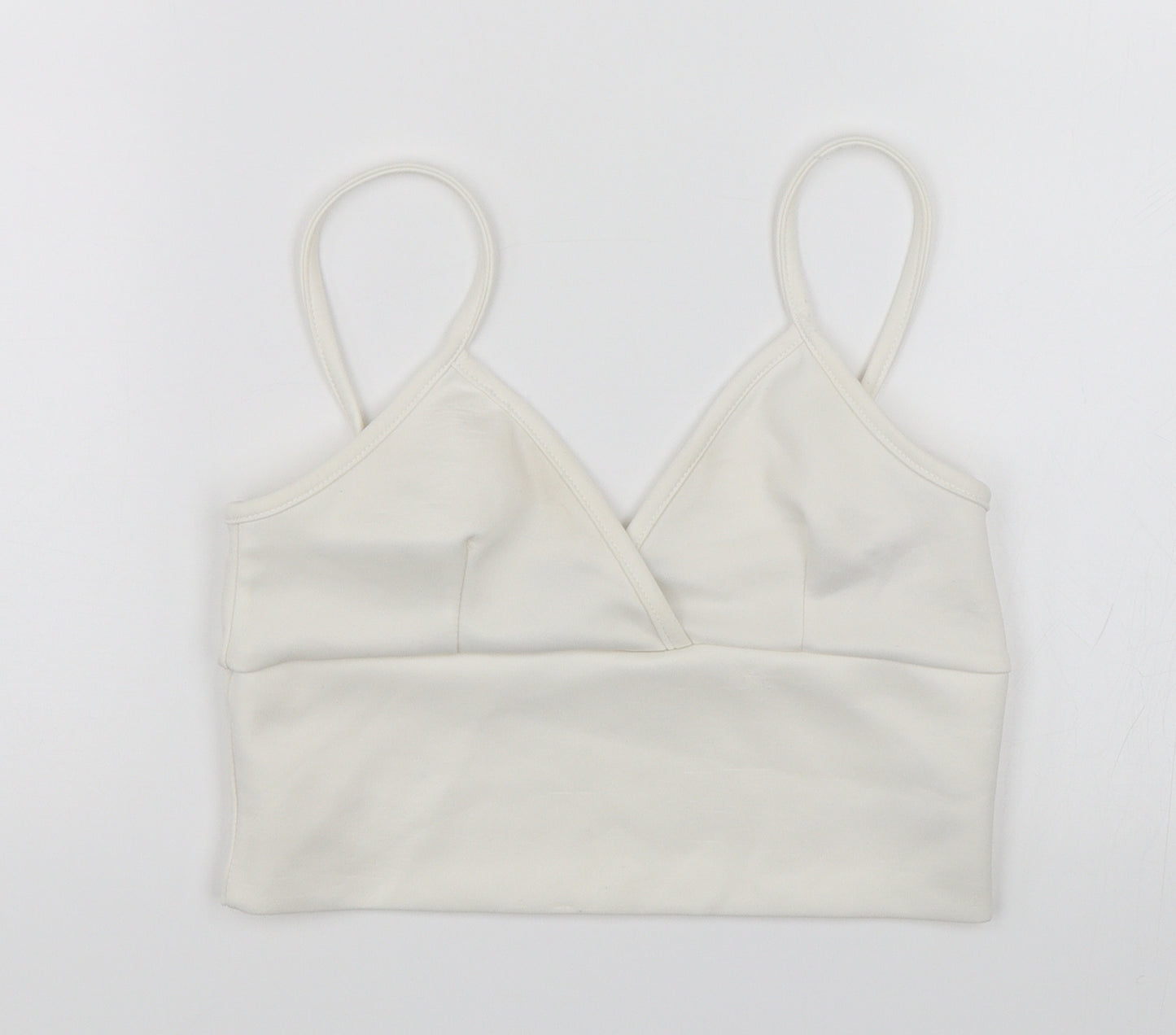 Boohoo Womens White   Cropped Blouse Size 10