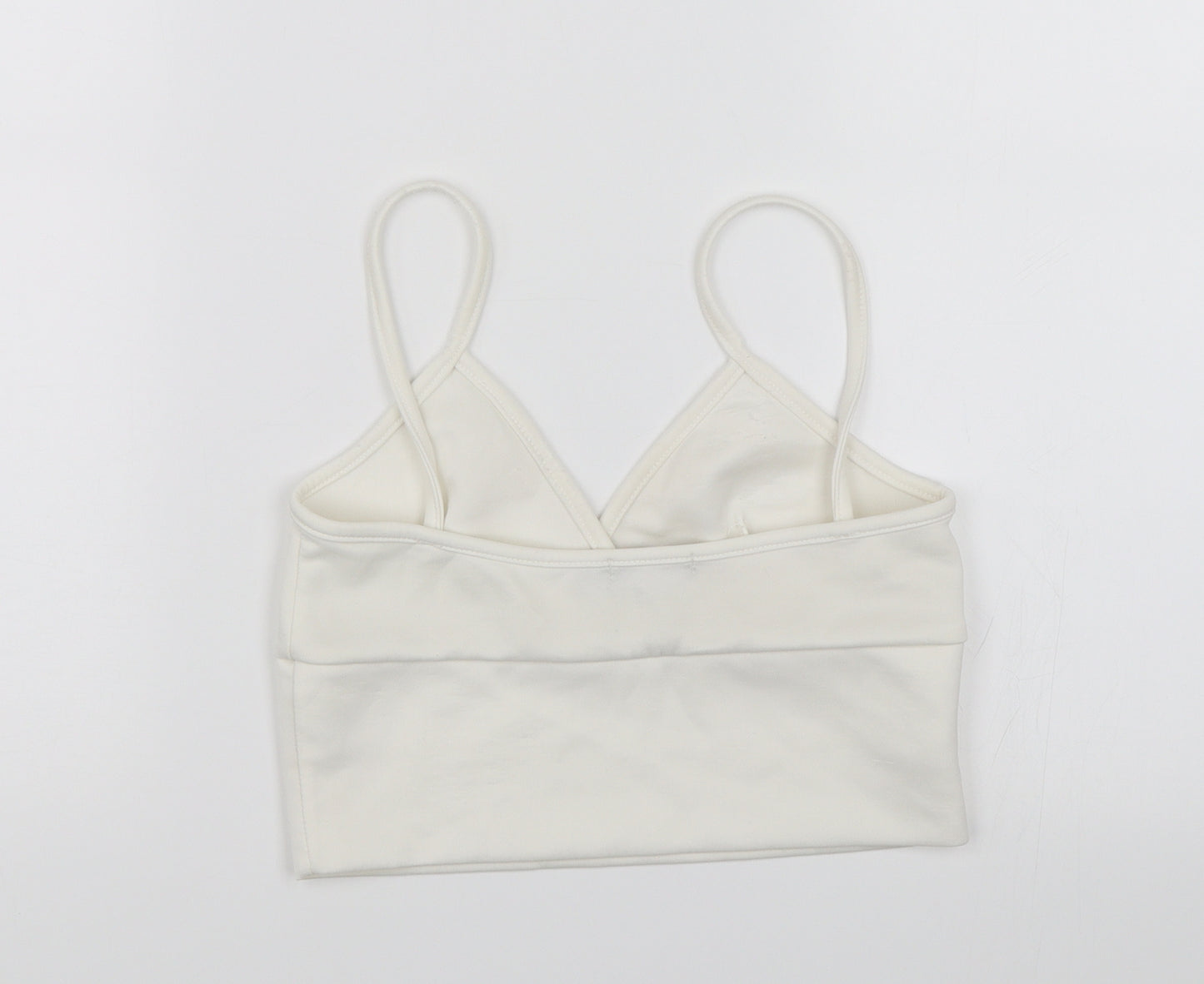 Boohoo Womens White   Cropped Blouse Size 10