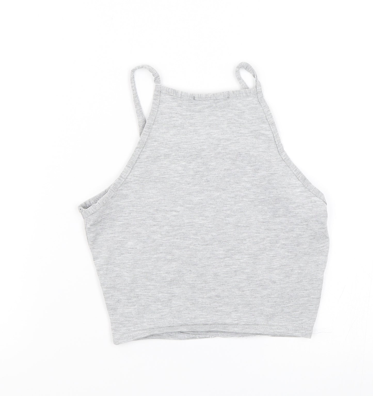 PRETTYLITTLETHING Womens Grey   Cropped Tank Size 4