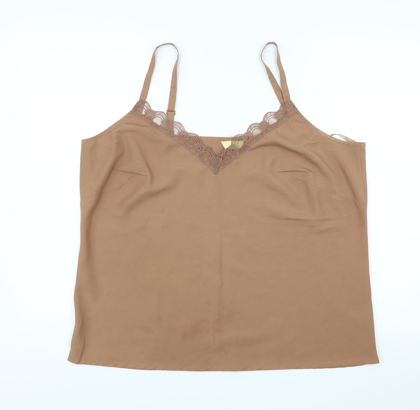 Agenda Womens Brown Solid  Top Pyjama Top Size 20