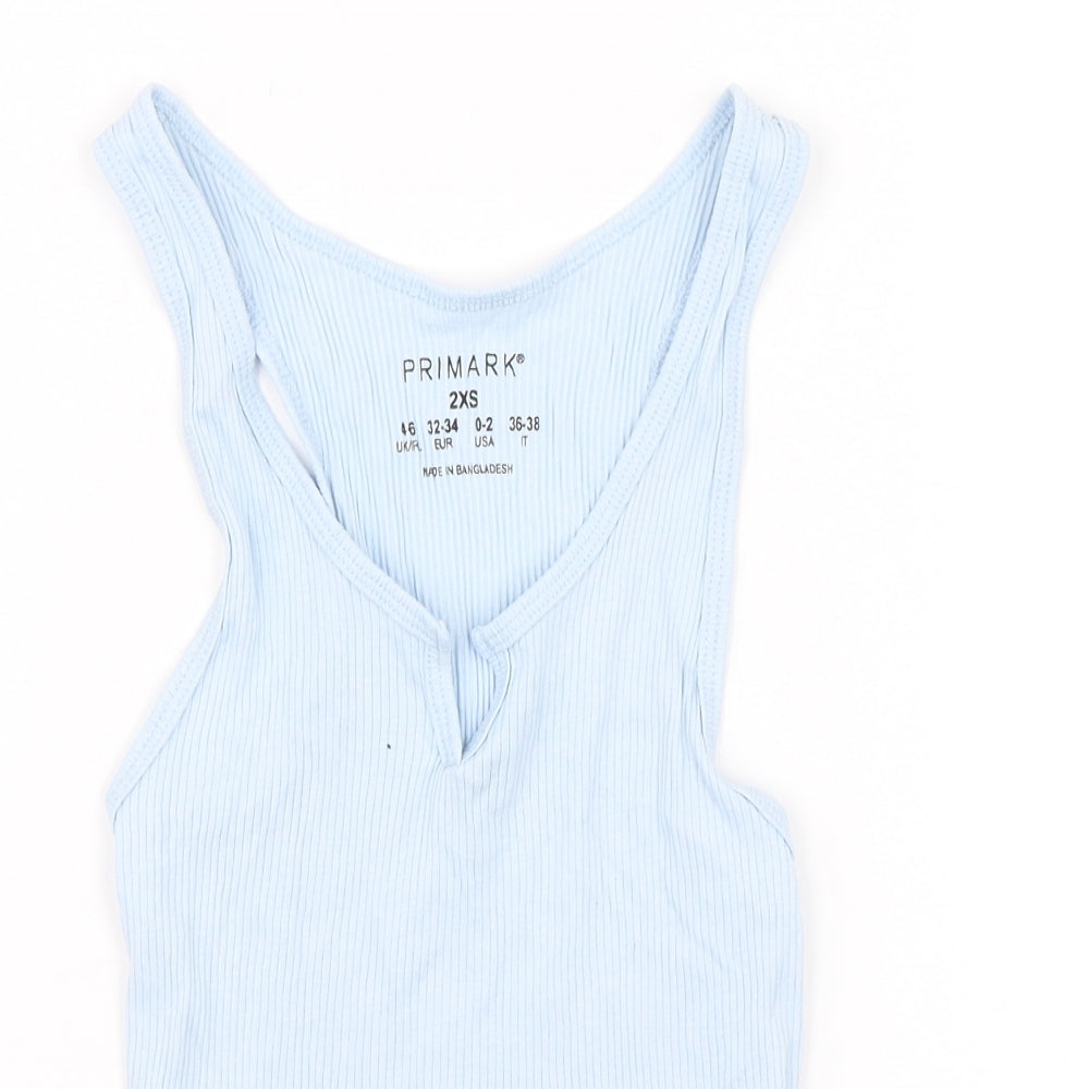 Primark Womens Blue Solid  Top Pyjama Top Size 4