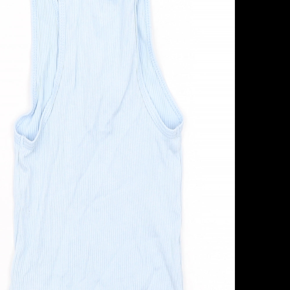 Primark Womens Blue Solid  Top Pyjama Top Size 4