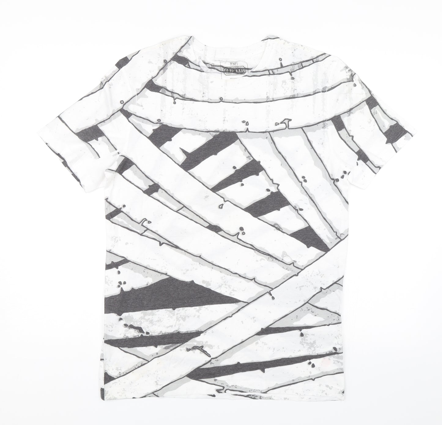 F&F Mens White    T-Shirt Size M