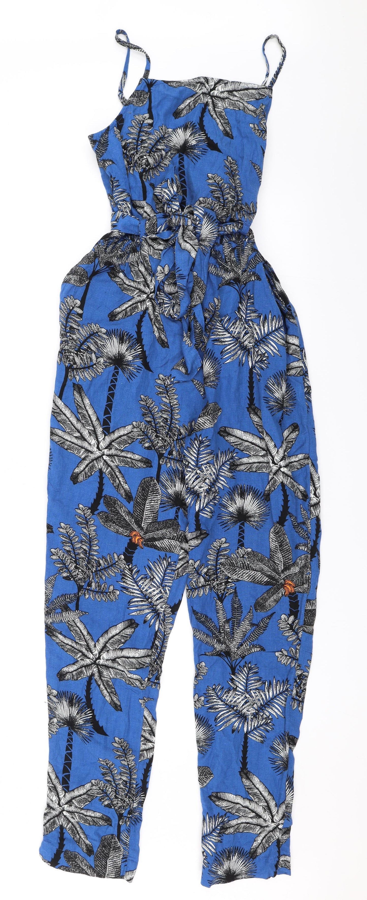 Emma Willis Womens Blue Floral  Jumpsuit Outfit/Set Size 6