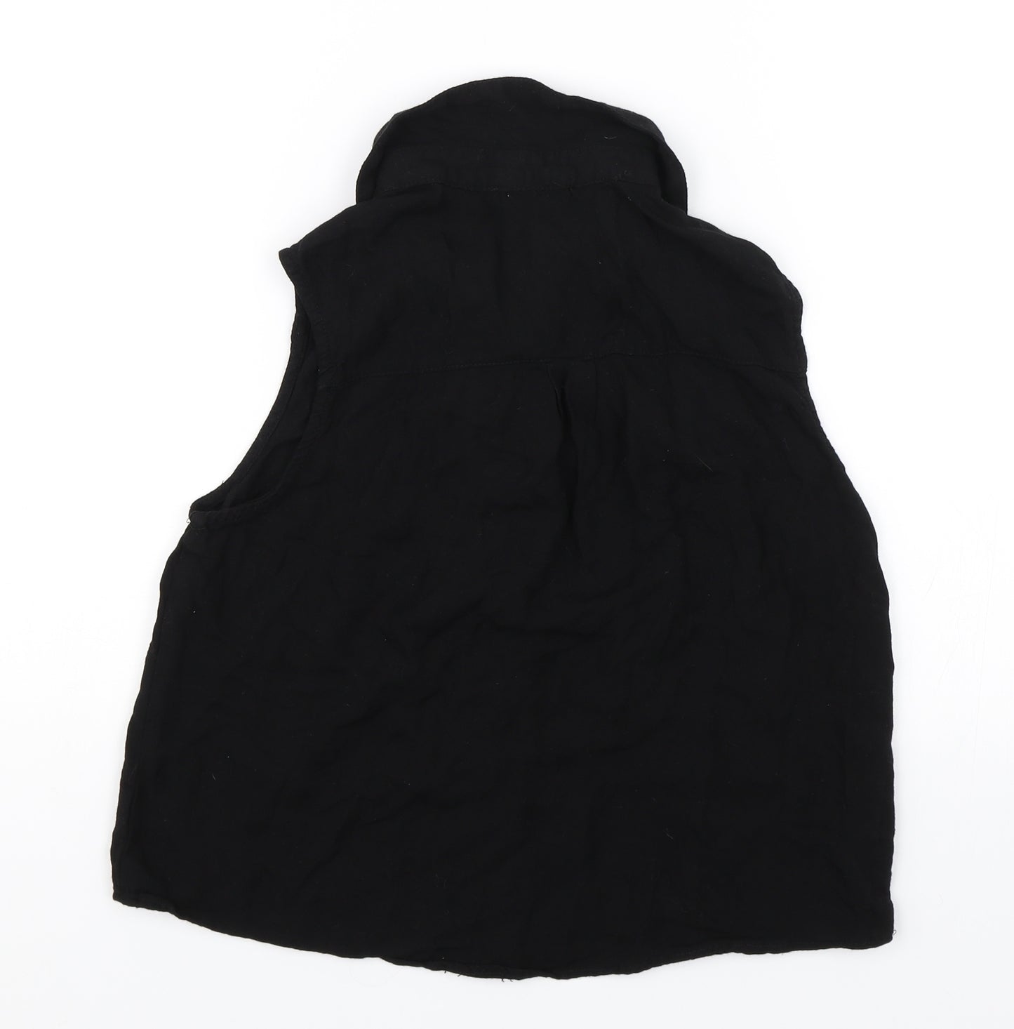 Papaya Womens Black   Basic Button-Up Size 8