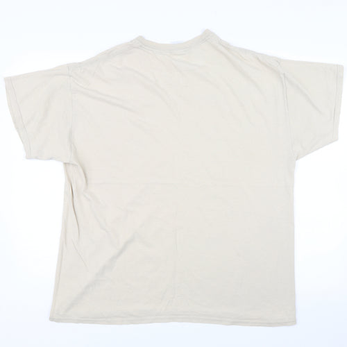 Gilden Mens Brown    T-Shirt Size XL