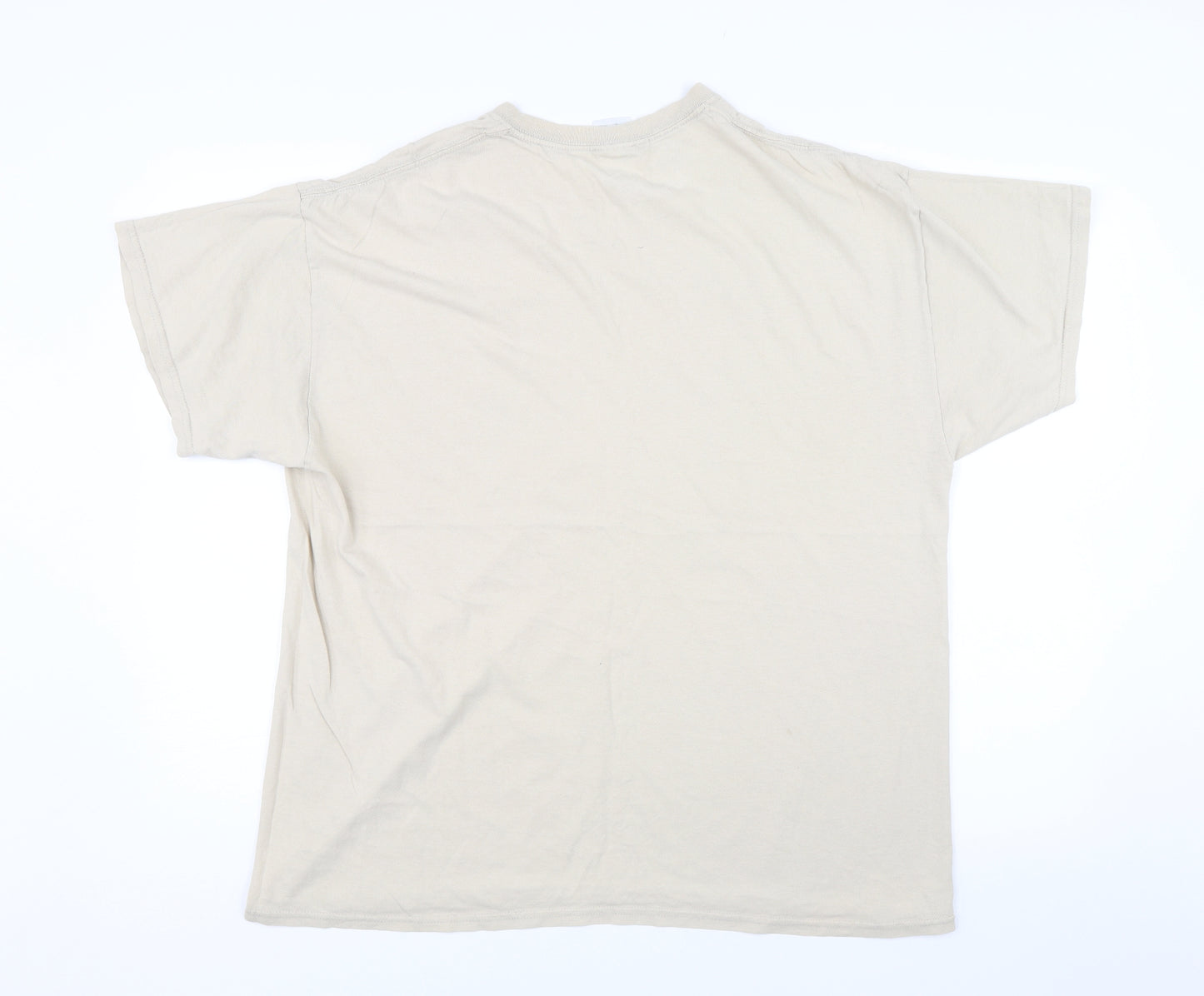 Gilden Mens Brown    T-Shirt Size XL