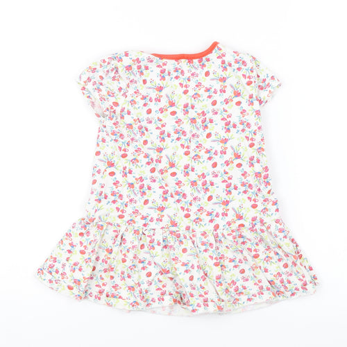 Mini Club Girls White Floral  Shift  Size 2-3 Years
